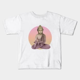 Buddha with cat 6 Kids T-Shirt